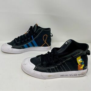Adidas black hightop Simpsons sneakers Men’s 7 or Women’s 9.